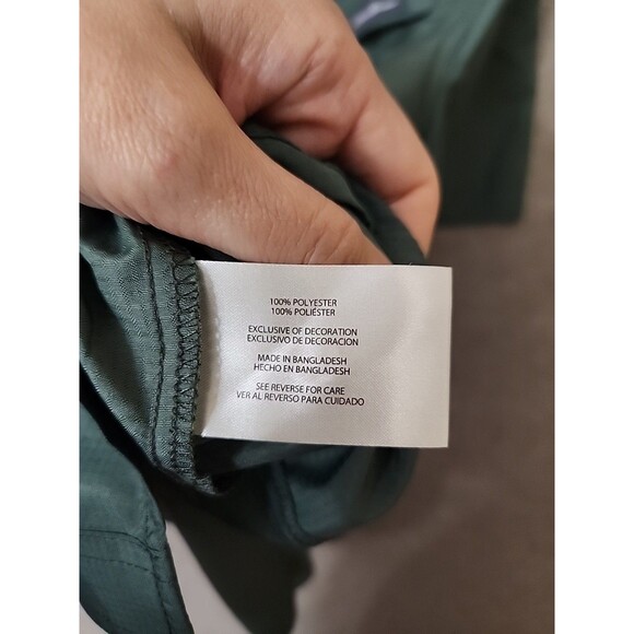 Eddie Bauer Woven Tech Shirt Mens M Green Outdoor Vented Lightweight Camping NEW - Picture 8 of 12